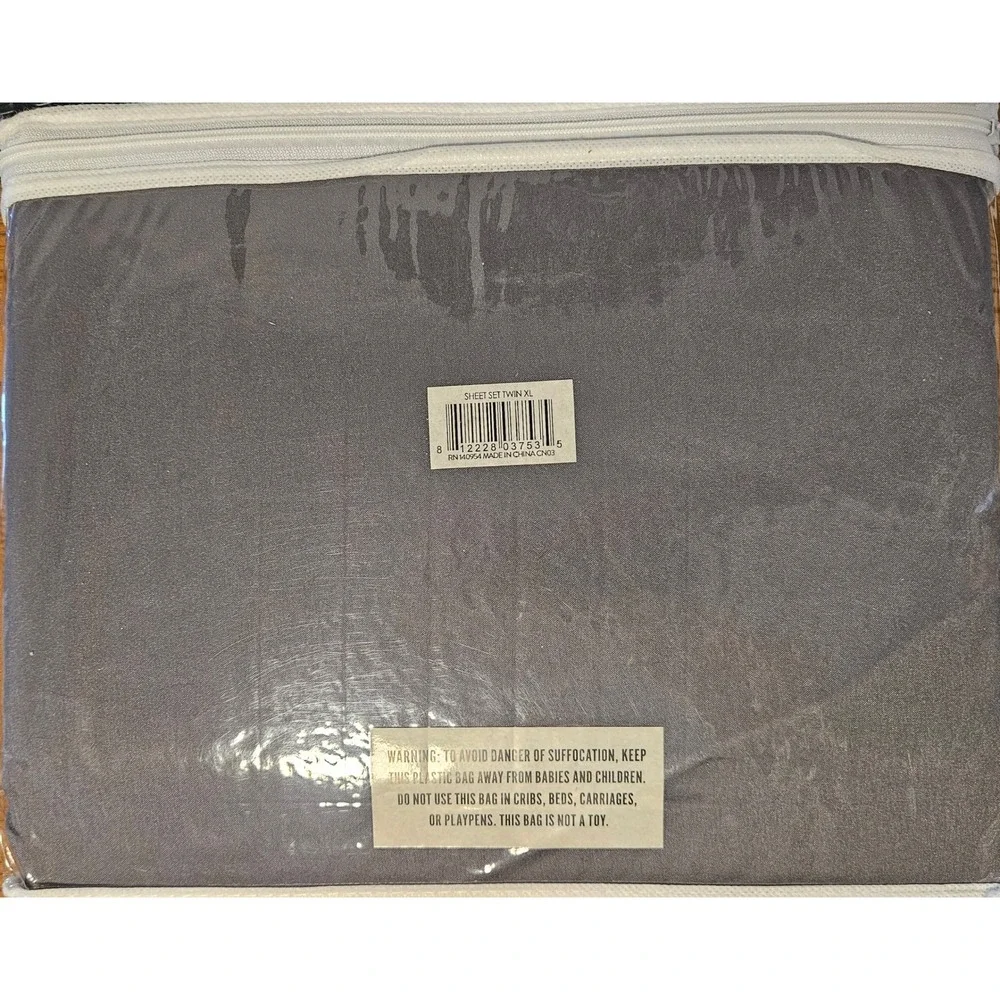 Bare Home Twin XL Ultra Soft Sheet Set 1800 Premium Microfiber Grey Bedding